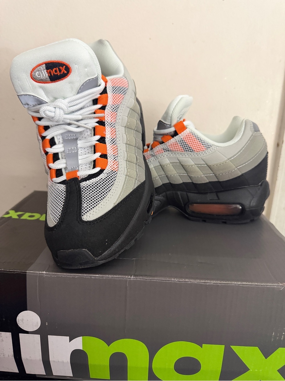 Nike Air Max 95 Men’s Sneakers - White/Gray/Black/Orange